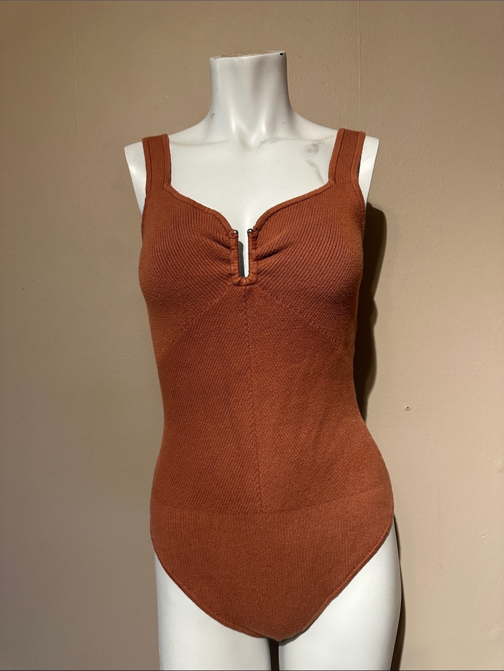 Abercrombie & Fitch tank bodysuit ribbed stretchy fabric size large